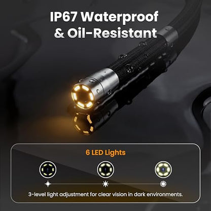 US23-MD62 Two-Way Articulating Borescope with Light, Industrial Endoscope Inspection Camera with 6.2mm Articulated Probe, Flexible Mechanic Snake Scope for Automotive Engine - 3.3FT - style: Articulating Borescope