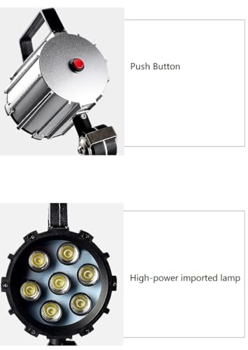 LED Work Lights 24V IP68 Adjustable Aluminum Alloy Industrial Lighting Machine Light for Lathe, CNC Milling Machine, Drilling Machine - Long Arm (7)
