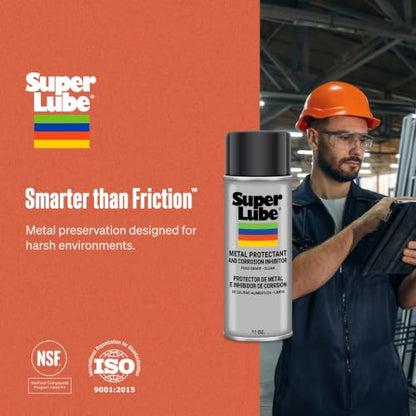 Super Lube Metal Protectant & Corrosion Inhibitor - Aerosol Spray - Anti-Rust & Anti-Corrosion - NSF Food Grade Lubricant - Marine & Industrial - Moisture Displacing Lubricant - 11 oz Aerosol (83110)