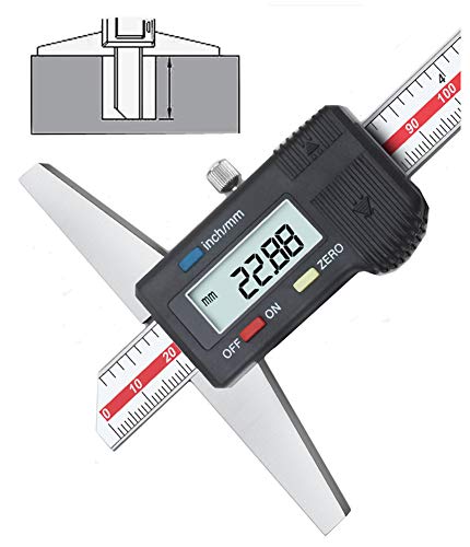 Depth Gauge Vernier Caliper,0-6"/150mm,0-8"/200mm,0-12"/300mm (Digital 0-300mm) - size: digital 0-300mm