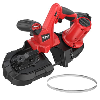 2-1/2" Cordless Band Saw Compatible with Milwaukee 18V Battery (Tool Only) - color: Red
