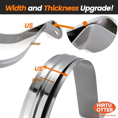 6 PCS 2 Inch, 304 Stainless Steel Thickened Pipe Clamps, Heavy-Duty Two Hole U-Bracket Conduit Clips for HVAC, Electrical, Plumbing, Secures Rigid Pipe/Tube on Wood/Metal/Concrete (50mm) - size: 2" (50mm)