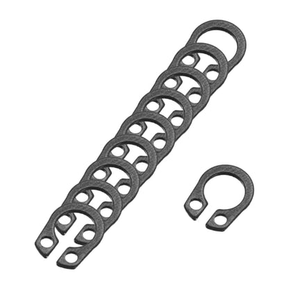 uxcell 50 Pcs External Retaining Rings, 7.4mm 65Mn Carbon Steel External Circlip Snap Rings Round Wire Snap Rings for Valves Electrical Appliances, Black - color: Black, size: 7.4mm