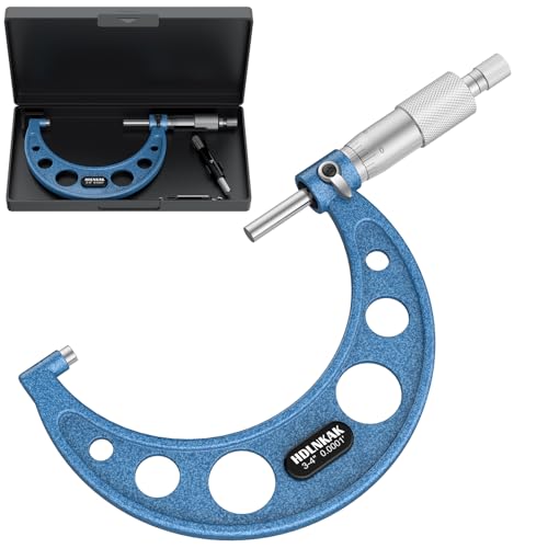 HDLNKAK Outside Micrometer 3-4", 0.0001" Graduation Micrometer Set - color: 1 piece set 3-4”