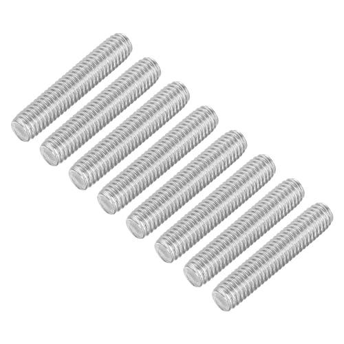 uxcell 8Pcs Fully Threaded Rod, M6 x 30mm 304 Stainless Steel Right Hand Thread Bar Studs M6-1 Thread Pitch for Furniture Machinery Assembly - size: M6 x 30mm