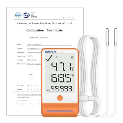 Elitech ISO 17025 Certified GSP-6 Bluetooth Data Logger Temp Humidity - color: GSP-6-ISO 17025 Certified, size: GSP-6 Bluetooth Series