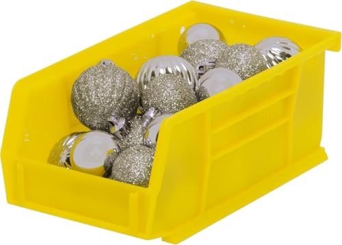 Akro-Mils 30220 AkroBins Plastic Hanging Stackable Storage Organizer Bin, 7-Inch x 4-Inch x 3-Inch, Yellow, 24-Pack - color: Yellow