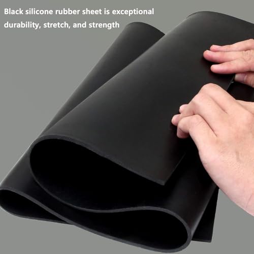 Neoprene Rubber Sheet 1/16" Thick x 16" Wide x 118" Long, Solid Rubber Sheets, Rolls & Strips for Gaskets Material, Pads, Crafts, Weather Stripping, Flooring, Black - size: 1/16" T x 16" W x 118" L
