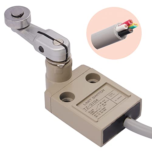 TWTADE TZ-3104 Limit Switch Momentary Roller Lever Plunger NC-NO IP67 Waterproof with Wire