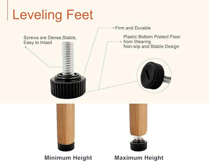 24PCS M8 Stainless Steel Adjustable Furniture Levelers, Screw-in Leveling Feet for Furniture Legs, Tables, Chairs, Cabinets & Patio Furniture - size: M8
