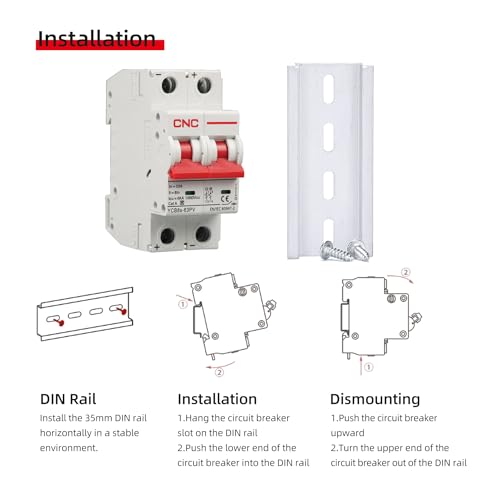 CNC DC Miniature Circuit Breaker, 2 Pole 1000V 20 Amp - style: 20 Amp