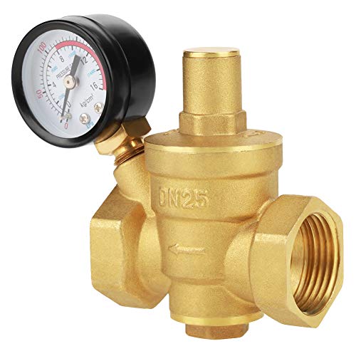 DN25 Water Pressure Regulator 1 inch Water Pressure Regulator Valve Brass Adjustable Water Pressure Reducing Regulator Reducer Meter