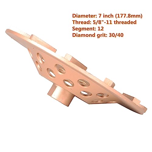 kimllier 7 Inch Concrete Grinding Wheels 12 Turbo Diamond Segments 5/8 Inch -11 Arbor Diamond Grinding Wheel Fit for Concrete and Masonry