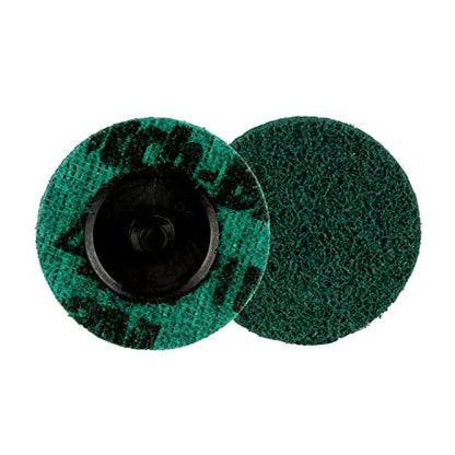 Scotch-Brite Precision Surface Conditioning Disc, Roloc TR, Very Fine, Ceramic, Nonwoven Fiber, Easy Change, 2 in, 25/Inner, 100/Case, Dispenser Pack - size: 2 in