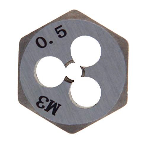 Utoolmart Hex Rethreading Die, M3 x 0.5 Pitch, Carbon Steel Thread Die, Hex Rethreading Die Machine Thread Die, Hexagon Taper Pipe Die, 1 Pcs - size: M3×0.5 Standard Teeth