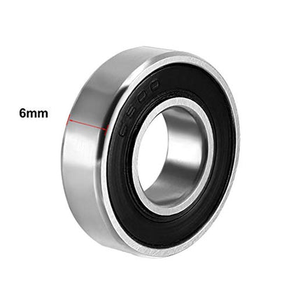 uxcell Deep Groove Ball Bearings Double Sealed 10mm x 22mm x 6mm Carbon Steel Bearing 2pcs - size: 10 mm x 22 mm x 6 mm