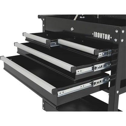 Ironton Slide-Top Mobile Tool Chest, 4 Locking Drawers, Powder-Coat - size: 4 Drawer