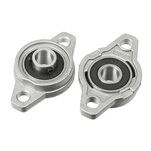 uxcell 2pcs KFL000 10mm Zinc Alloy Self Aligning Pillow Block Flange Bearing - size: 10mm