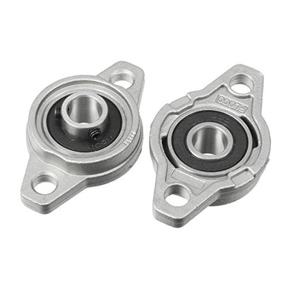 uxcell 2pcs KFL000 10mm Zinc Alloy Self Aligning Pillow Block Flange Bearing - size: 10mm