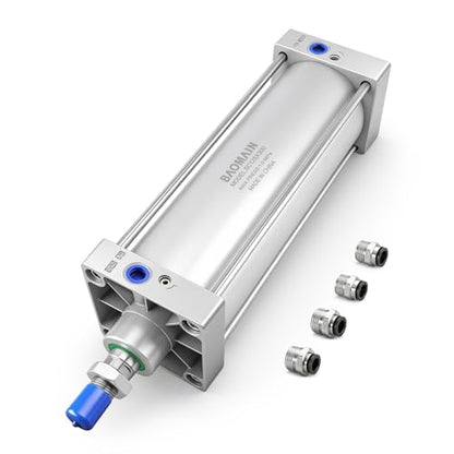 BAOMAIN Pneumatic Air Cylinder 5" Bore 12" Stroke SC125x300 - size: Stroke 11.81 inch(300mm)