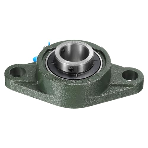uxcell 2pcs UCFL206-18 Pillow Block Bearings 1-1/8 inch Bore Self Alignment, Solid Cast Iron Base Mounted Chrome Steel Bearings - size: UCFL206-18