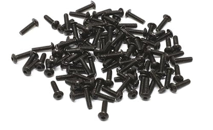 iexcell 100 Pcs #6-32 x 1/2" Alloy Steel 10.9 Grade Hex Socket Button Head Cap Screws Bolts Kit, Black Oxide Finish - size: #6-32 x 1/2"