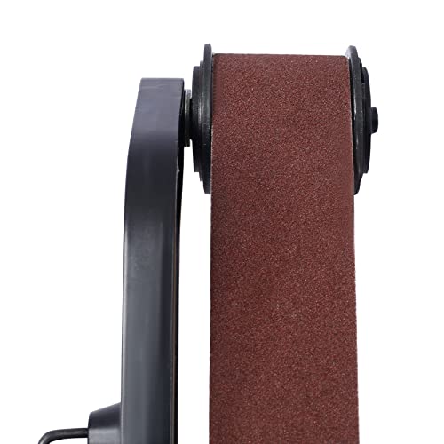 Belt Sander Polisher, Pipe Sander, Stainless Steel Tube Belt Sanders for Angle Grinder Metal Wood, 110V 1300W with Alumina Oxide Sanding Grinding And Polishing, Blue - color: Blue