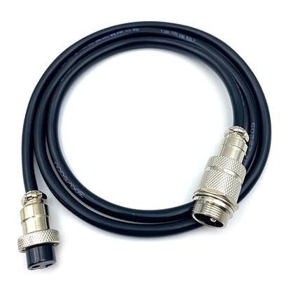 3.28 ft GX16 2 Pin Male to Female Cable, GX16 2Pins Female to Male Head Aviation Cordset Electrical Connector Panel Mount Circular Metal Adapter Cordset for Ships 7A 220V 18AWG (1meter) - size: GX16 2Pin