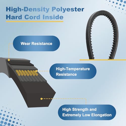 uxcell 5L340 Rubber V-Belt 34" Outer Circ 0.62" Width 0.44" Thickness - size: 5LX340