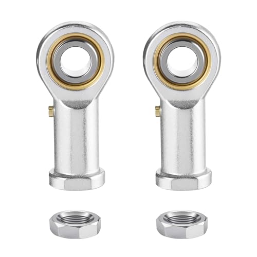 2Pcs PHSB5 Rod End Bearing 5/16 Inch Bore Pre-Lubricated 5/16-24 Female Thread Left Hand Heim Joint with Jam Nuts - size: 5/16, style: Left Hand