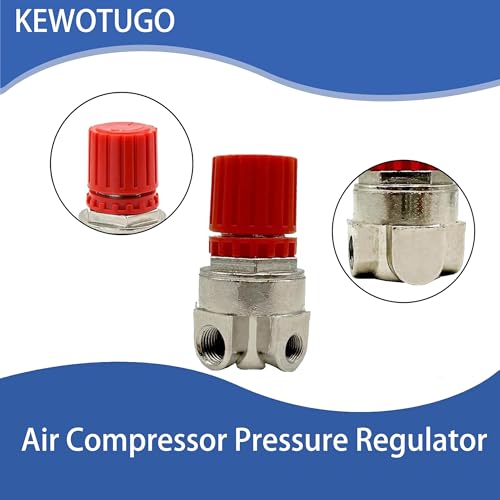 AB-9051114 Air Compressor Pressure Regulator Fits Bostitch Husky Hitachi & Craftsman - color: Pressure Regulator With Gauge