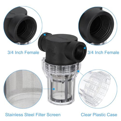PATIKIL 3/4" Female in-Line Strainer Water Pump Filter with 100 Mesh