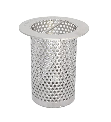 3" Commercial Floor Drain Strainer, 4" Tall, Perforated Stainless Steel