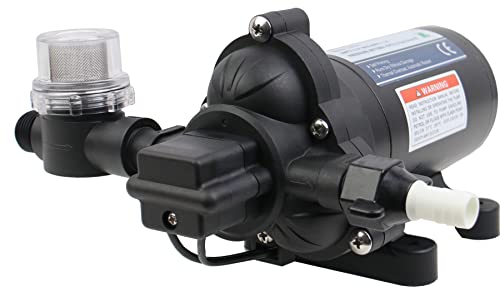 T33 Automatic On-Demand Diaphragm Pump, Pressure Pump for Kitchen, Bathroom, RV, Marine Yacht, Caravan, Garden (12Vdc, 4.0GPM, 45PSI) - style: 12Vdc, 4.0GPM, 45PSI