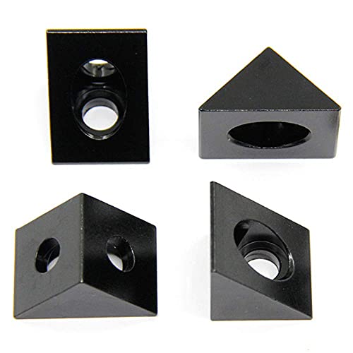 8PCS Black Angle Sharp Corner Bracket Connector for 6mm Slot Aluminum Extrusion Profile 2020 Series (Angle Corner-8PCS) - style: Angle corner 8 pieces