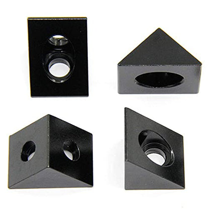 8PCS Black Angle Sharp Corner Bracket Connector for 6mm Slot Aluminum Extrusion Profile 2020 Series (Angle Corner-8PCS) - style: Angle corner 8 pieces