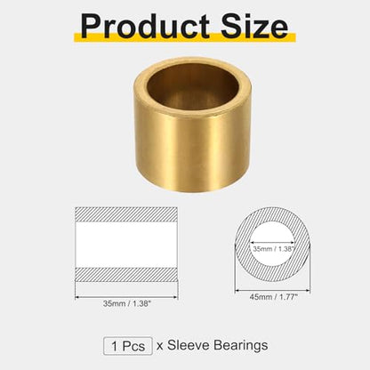 uxcell Sleeve Bearings, 35mm Bore x 45mm OD x 35mm Length - size: 35x45x35mm