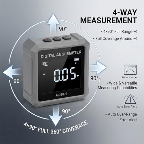 Digital Level Angle Finder Magnetic with Magnetic Base & Backlight Display
