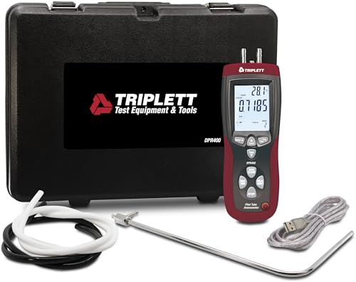 Triplett DPR400 Differential Airflow Meter/Pitot Tube Anemometer - size: DPR400, style: Standard