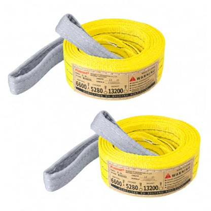 3 Ton Polyester Lifting Sling, 6600 lb, 3 in x 13 ft, 2 Pack - size: 13 ft (4 m)