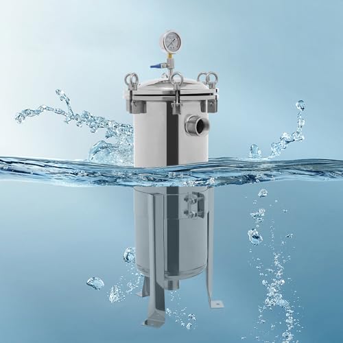 1.5″ NPT Bag Filter, Stainless Steel Bag Filter, 15-20 Ton/H Flow Rate,304 Stainless Steel Filter Solid-Liquid Separation Tool (No.1) - size: No.1