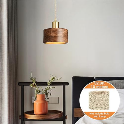 Helunsi 32.8 ft Twisted Cloth Covered Wire, 18/2 Champagne Gold Lamp Cord - color: Champagne Gold