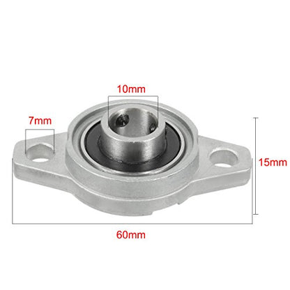 uxcell 2pcs KFL000 10mm Zinc Alloy Self Aligning Pillow Block Flange Bearing - size: 10mm