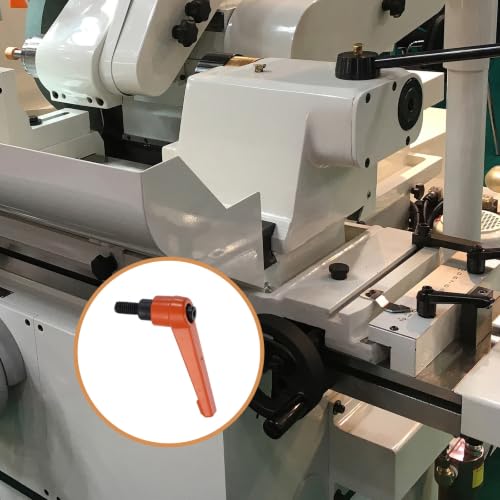uxcell Clamping Lever Handles for Lathe, M6x12mm Male Thread Orange - size: M6x12mm