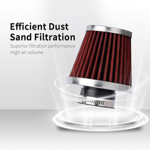 Evermotor Air Filter for Motorcycle, Air Cleaner Carburetor 38mm 39mm 40mm - size: 38/39/40 mm