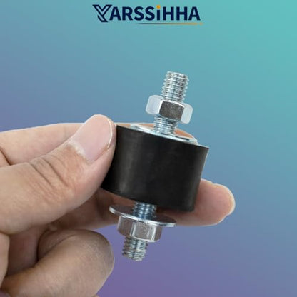 Yarssihha 4 Pack M8 Anti-Vibration Rubber Isolator Mounts, 30x20mm Rubber Studs Shock Absorber, Cylindrical Vibration Isolators for Diesel Engines, Air Compressors, Vibration Motor - size: D30*H20mm