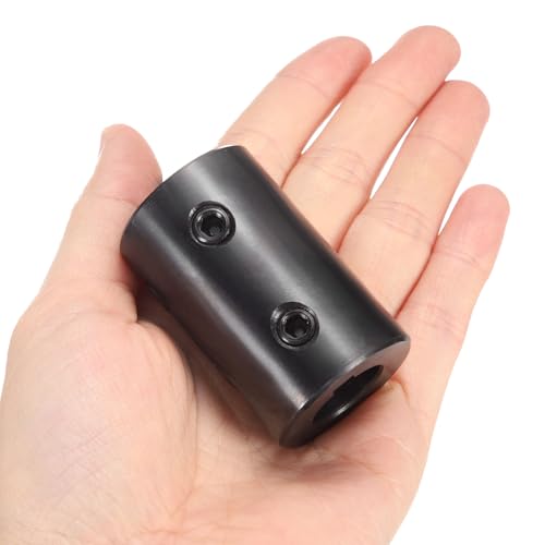 uxcell Shaft Coupling, 5/8" Bore 1-1/4" OD 2" Length Black Oxide Plated ASTM1045 Steel Rigid Coupling for 3D Printers Motor Wheel(4 Set Screws) - size: 5/8" Bore 1-1/4" OD 2" Length