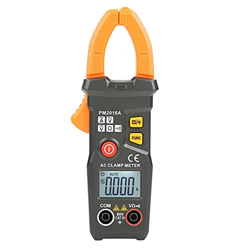 Jeanoko Digital Meter Multimeter, PEAKMETER PM2016A/S Digital Clamp Multimeter 6000 Counts AC Volt Amp Ohm Hz Meter(PM2016A)