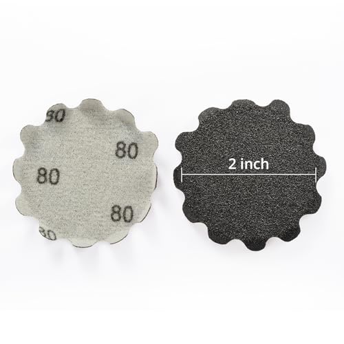2 Inch Sanding Discs 50Pcs, 120 Grit Flex Edge Wavy Sandpaper - style: 120 Grit
