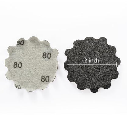 2 Inch Sanding Discs 50Pcs, 320 Grit Flex Edge Wavy Sandpaper - style: 320 Grit